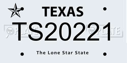 TS20221 Texas License Plate