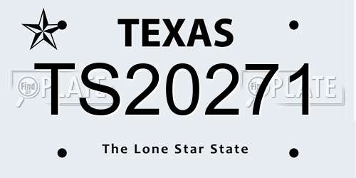 TS20271 Texas License Plate
