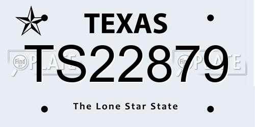 TS22879 Texas License Plate