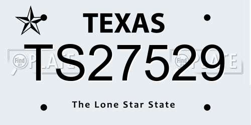 TS27529 Texas License Plate