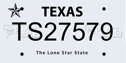 TS27579 Texas License Plate