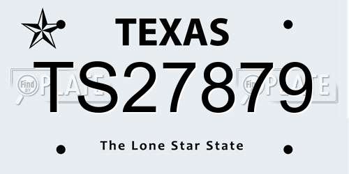 TS27879 Texas License Plate