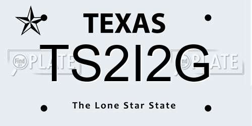 TS2I2G Texas License Plate