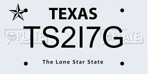 TS2I7G Texas License Plate