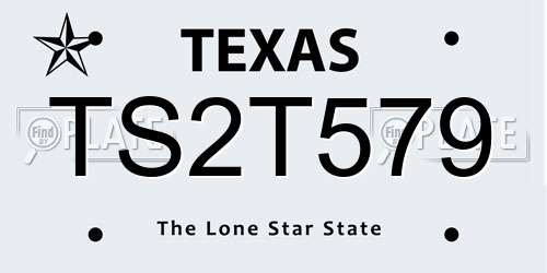 TS2T579 Texas License Plate