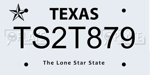 TS2T879 Texas License Plate