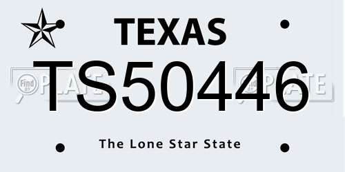 TS50446 Texas License Plate