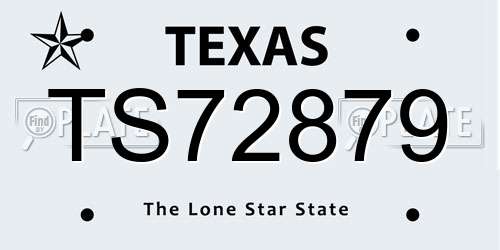 TS72879 Texas License Plate