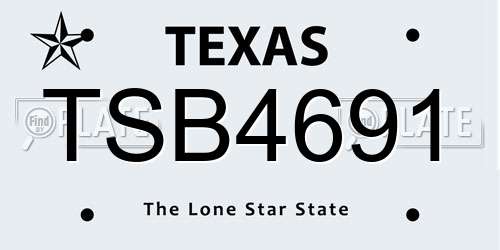 TSB4691 Texas License Plate