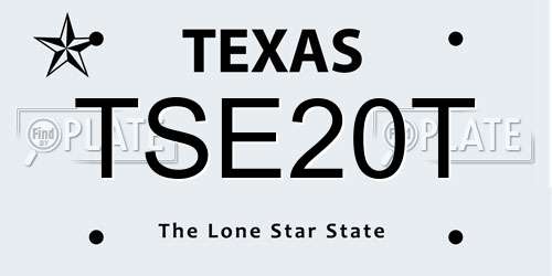 TSE20T Texas License Plate