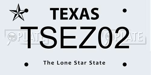 TSEZ02 Texas License Plate
