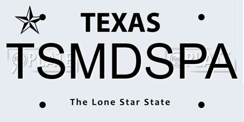 TSMDSPA Texas License Plate