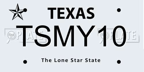 TSMY10 Texas License Plate
