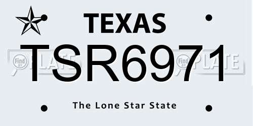 TSR6971 Texas License Plate