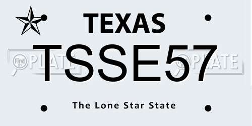 TSSE57 Texas License Plate