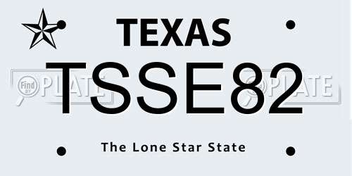 TSSE82 Texas License Plate