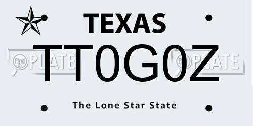 TT0G0Z Texas License Plate