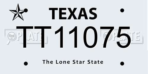 TT11075 Texas License Plate