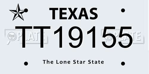 TT19155 Texas License Plate