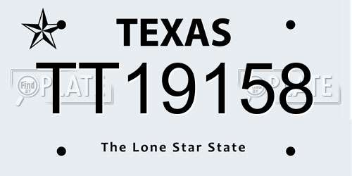TT19158 Texas License Plate