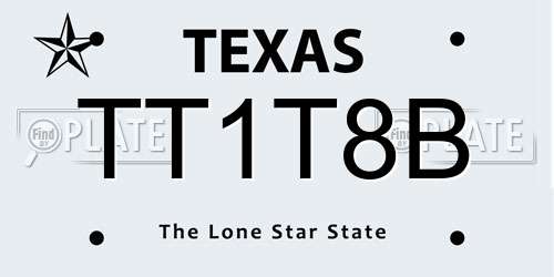 TT1T8B Texas License Plate