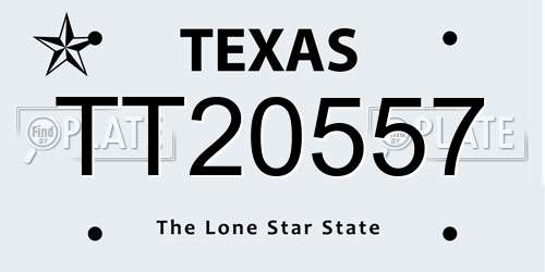 TT20557 Texas License Plate