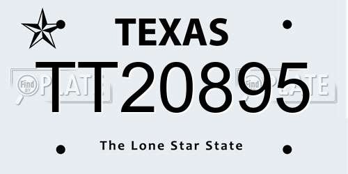 TT20895 Texas License Plate