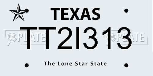 TT2I313 Texas License Plate