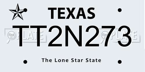 TT2N273 Texas License Plate