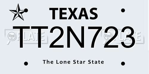 TT2N723 Texas License Plate