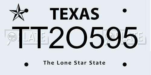 TT2O595 Texas License Plate