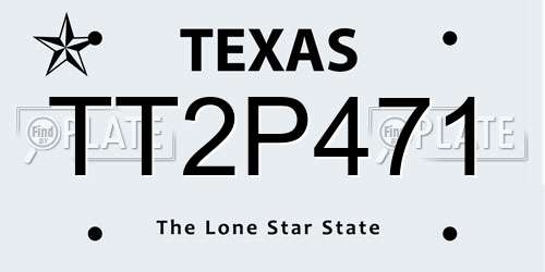 TT2P471 Texas License Plate