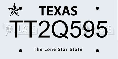 TT2Q595 Texas License Plate