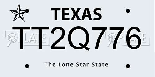 TT2Q776 Texas License Plate