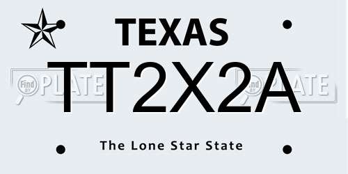 TT2X2A Texas License Plate