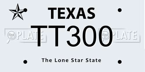 TT300 Texas License Plate