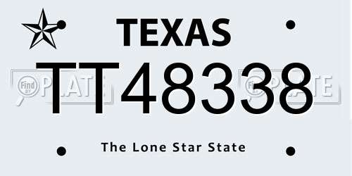 TT48338 Texas License Plate
