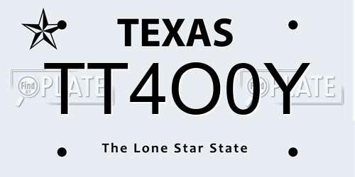TT4O0Y Texas License Plate