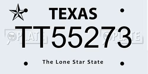 TT55273 Texas License Plate