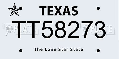 TT58273 Texas License Plate