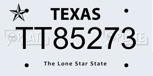 TT85273 Texas License Plate