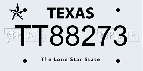 TT88273 Texas License Plate