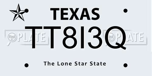 TT8I3Q Texas License Plate