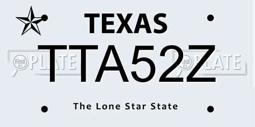 TTA52Z Texas License Plate