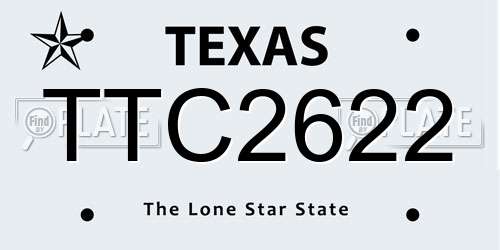TTC2622 Texas License Plate