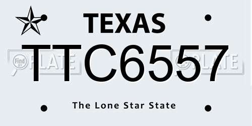TTC6557 Texas License Plate