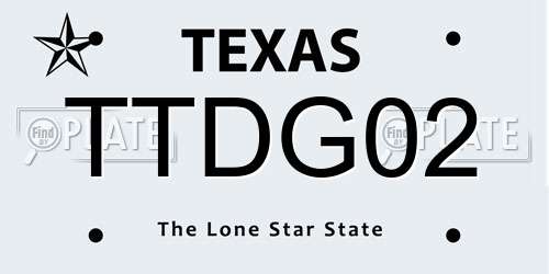 TTDG02 Texas License Plate