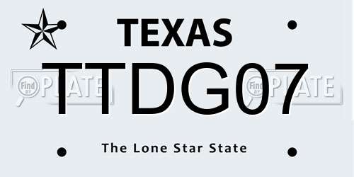 TTDG07 Texas License Plate