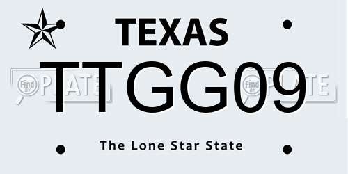 TTGG09 Texas License Plate