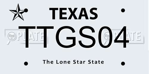 TTGS04 Texas License Plate